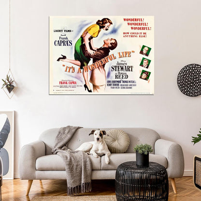 It's a Wonderful Life 1946 Retro Movie Vintage Wall Art Print Poster