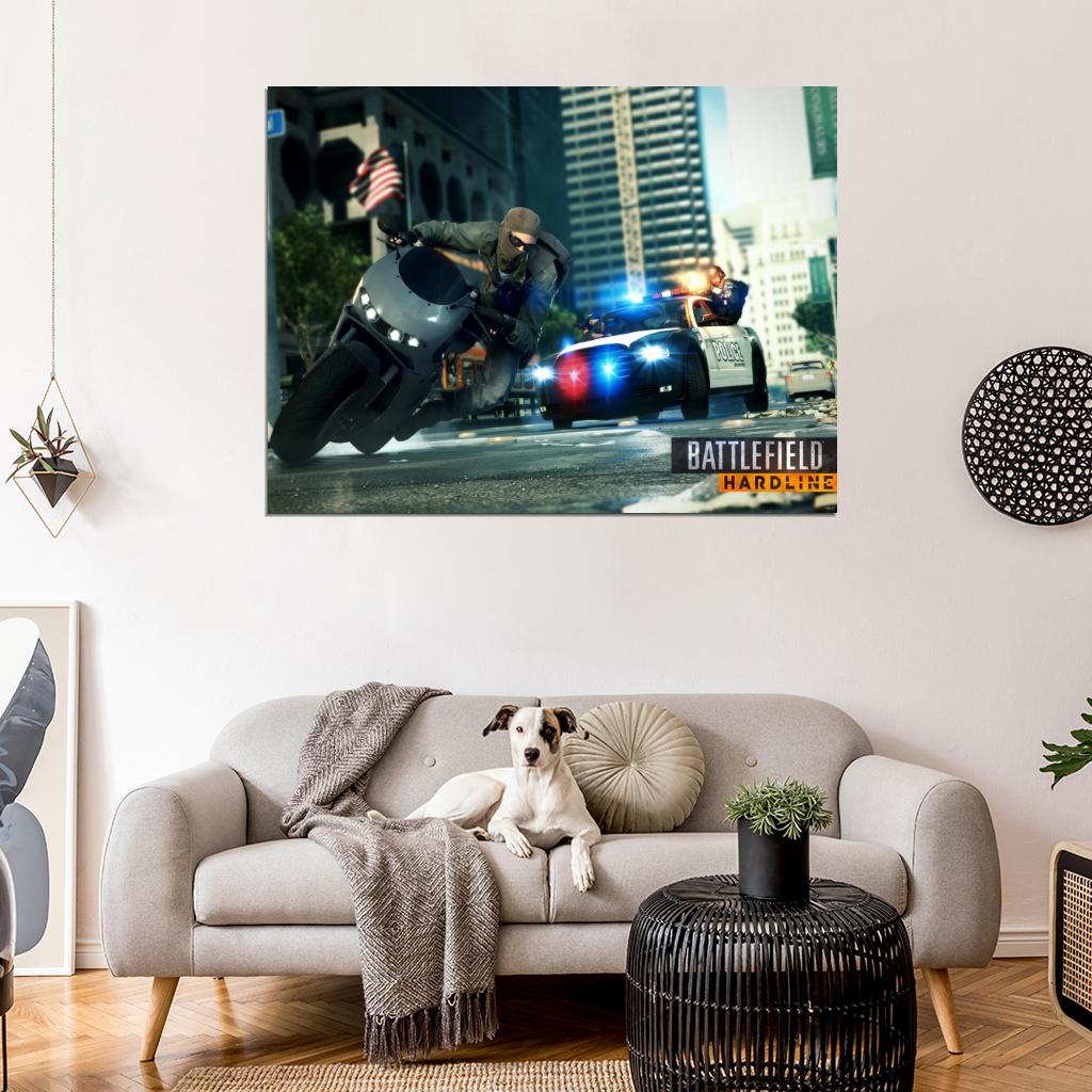 Battlefield Hardline Chase Video Game Wall Art Print Poster