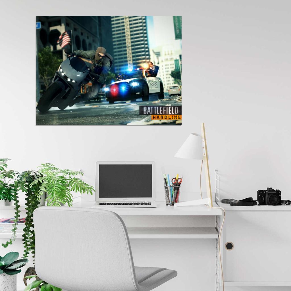 Battlefield Hardline Chase Video Game Wall Art Print Poster