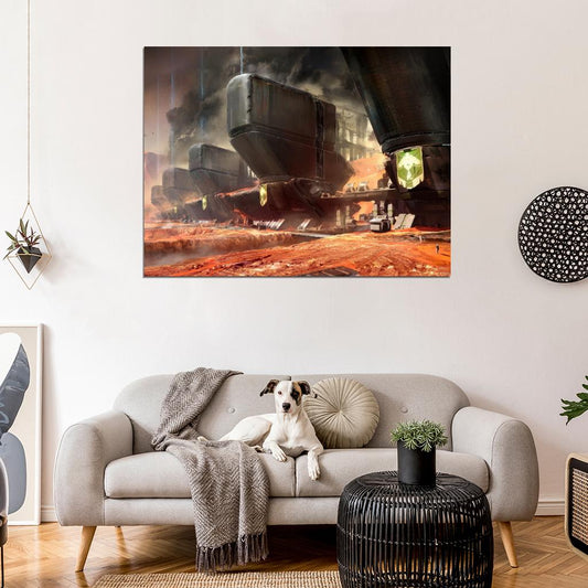 Destiny Mars Cabal Exclusion Zone Video Game Wall Art Print Poster
