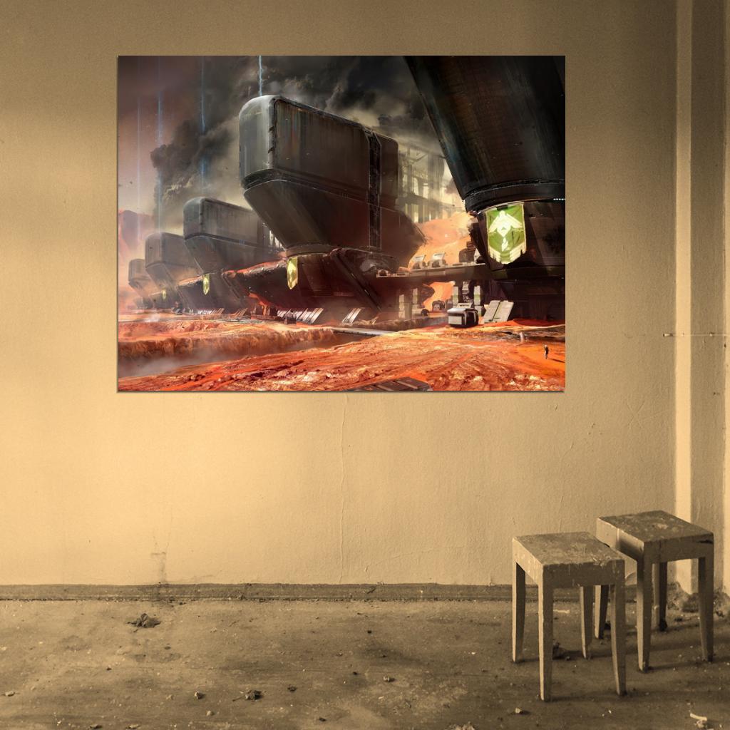 Destiny Mars Cabal Exclusion Zone Video Game Wall Art Print Poster