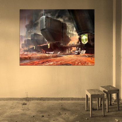Destiny Mars Cabal Exclusion Zone Video Game Wall Art Print Poster