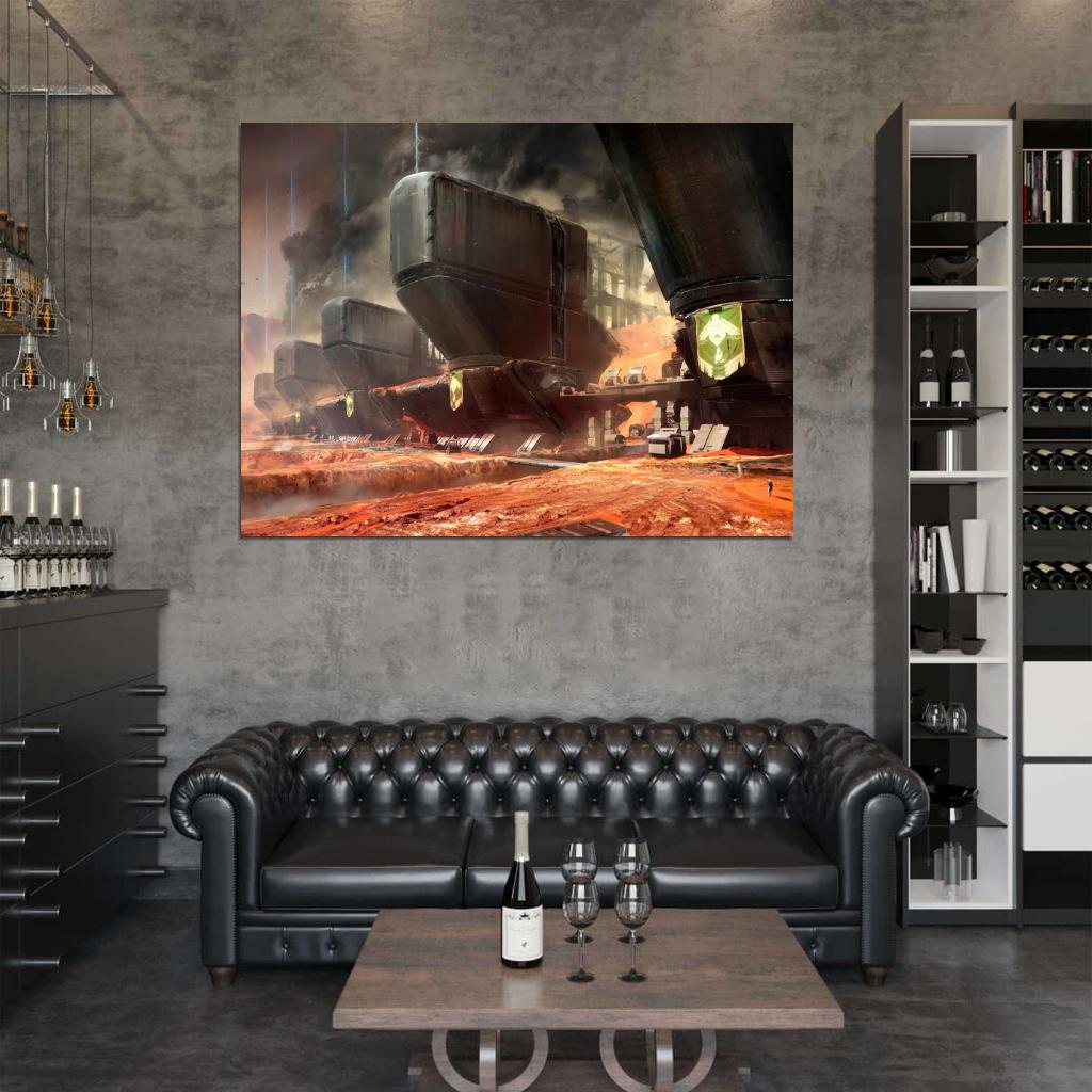 Destiny Mars Cabal Exclusion Zone Video Game Wall Art Print Poster