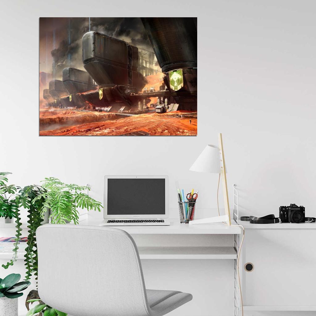 Destiny Mars Cabal Exclusion Zone Video Game Wall Art Print Poster
