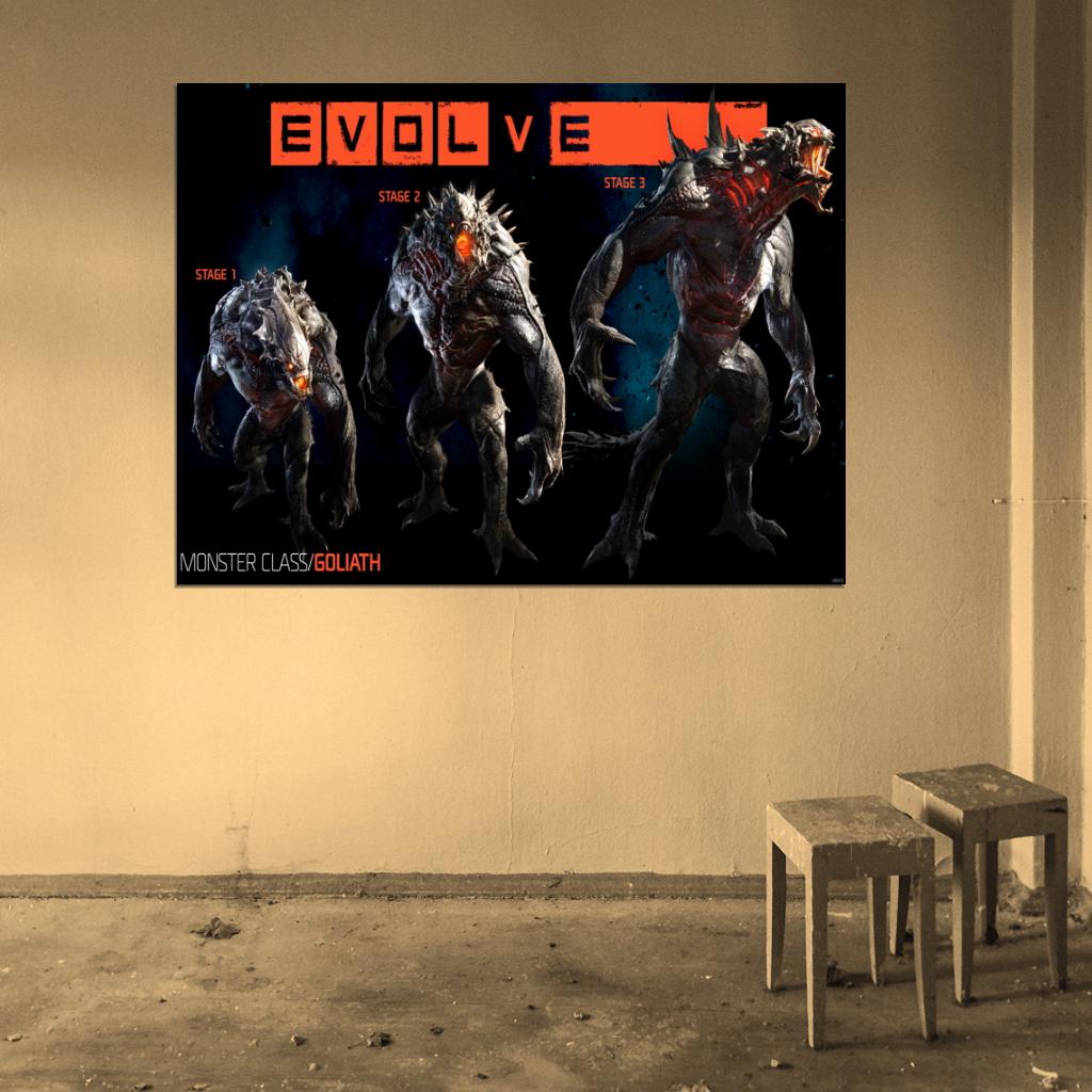 Evolve Characters Monster Goliath Video Game Wall Art Print Poster