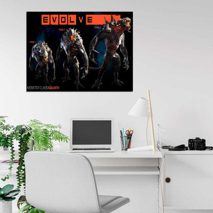 Evolve Characters Monster Goliath Video Game Wall Art Print Poster