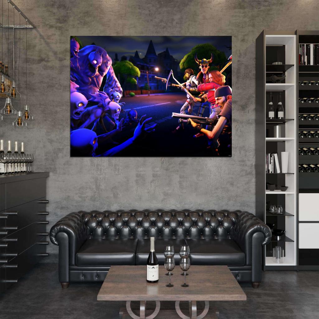 Fortnite Fight Epic Video Game Wall Art Print Poster