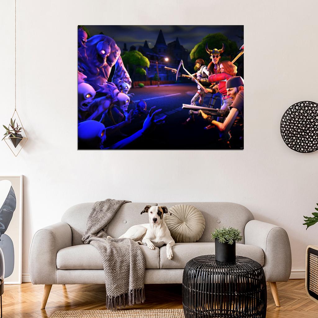 Fortnite Fight Epic Video Game Wall Art Print Poster