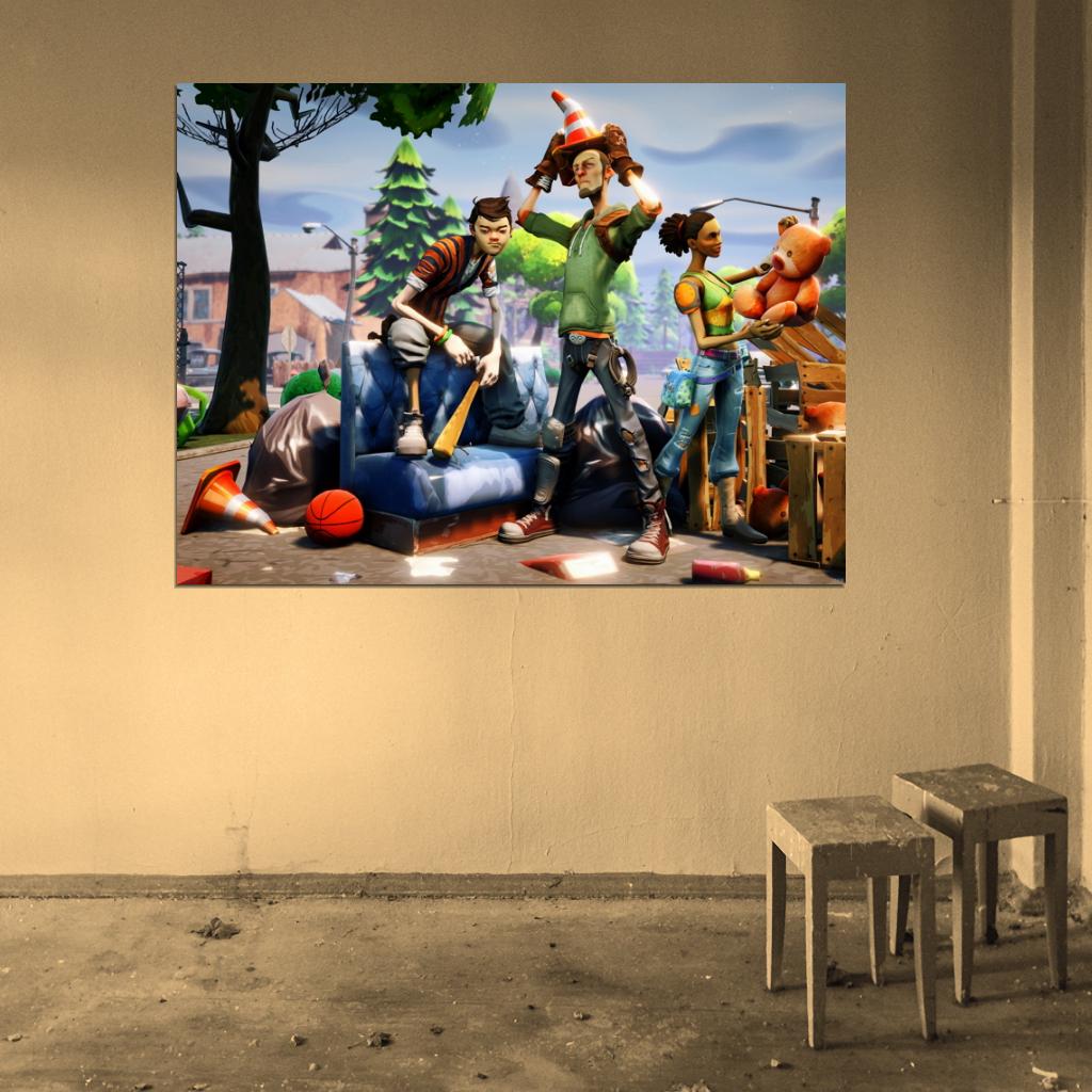 Fortnite Cool Funny Epic Video Game Wall Art Print Poster