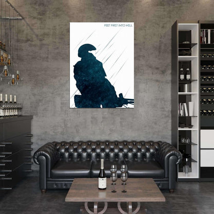Halo Into Hell Video Game Art Wall Art Print Poster