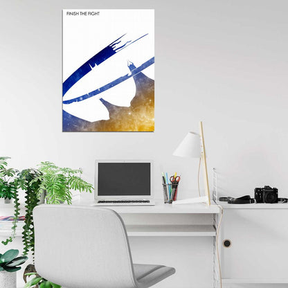 Halo Finish The Fight Video Game Art Wall Art Print Poster