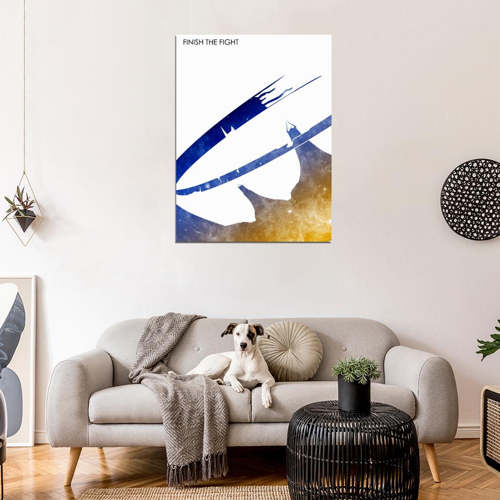 Halo Finish The Fight Video Game Art Wall Art Print Poster
