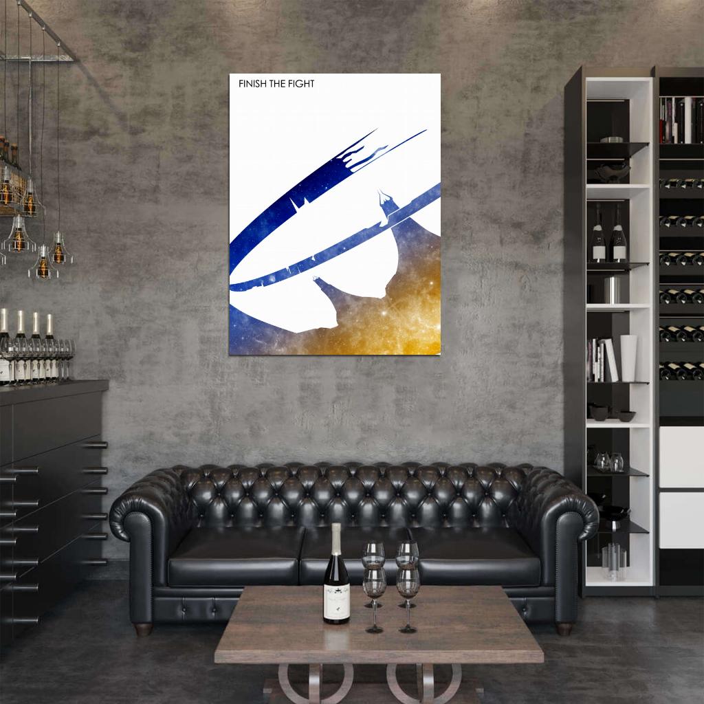 Halo Finish The Fight Video Game Art Wall Art Print Poster