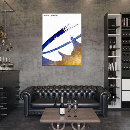 Halo Finish The Fight Video Game Art Wall Art Print Poster