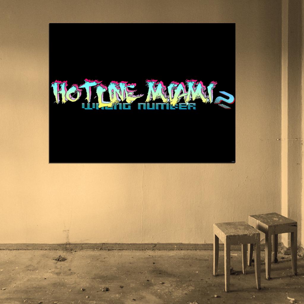 Hotline Miami 2 Video Game Wall Art Print Poster