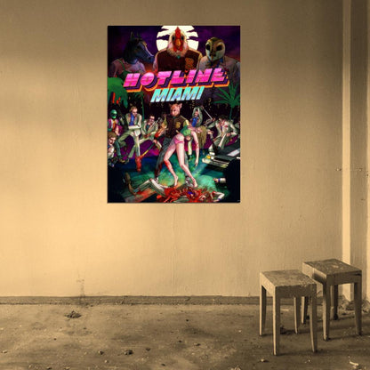 Hotline Miami Characters Amazing Video Game Wall Art Print Poster