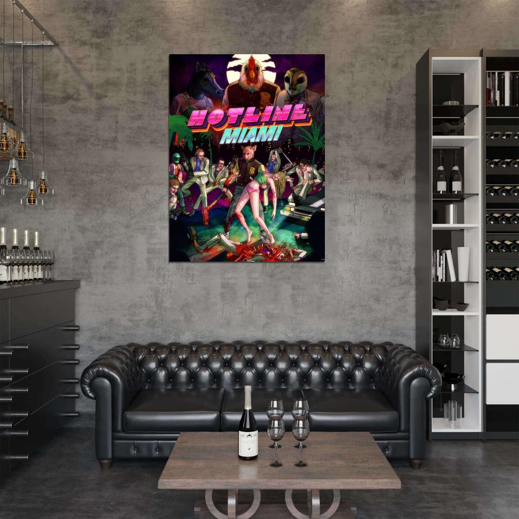 Hotline Miami Characters Amazing Video Game Wall Art Print Poster