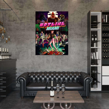 Hotline Miami Characters Amazing Video Game Wall Art Print Poster