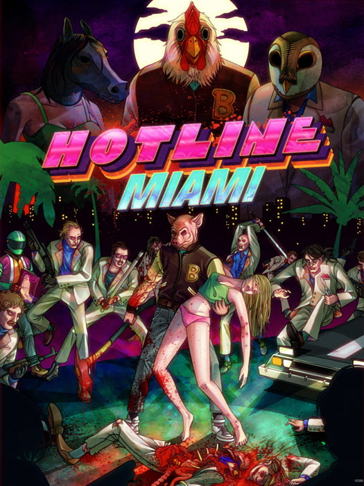Hotline Miami Characters Amazing Video Game Wall Art Print Poster
