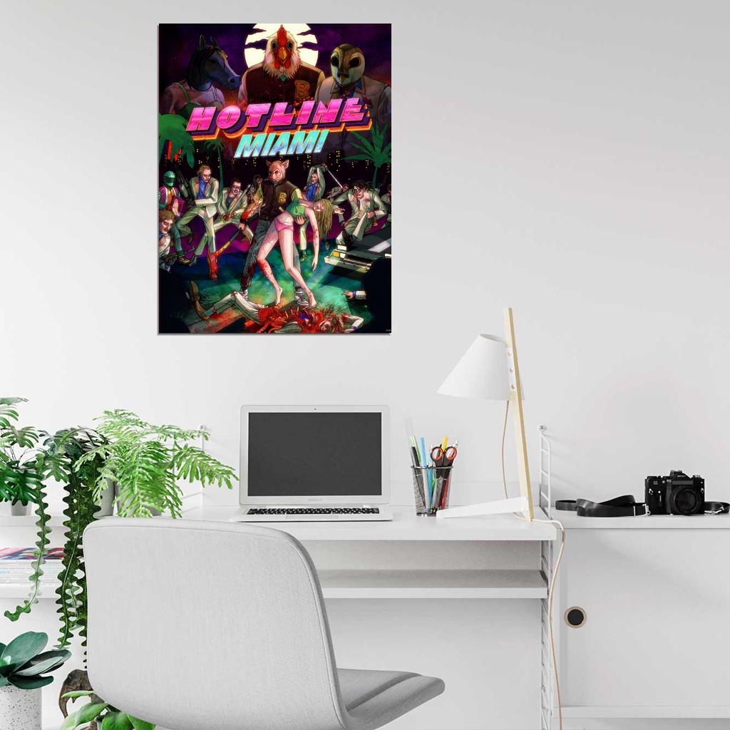 Hotline Miami Characters Amazing Video Game Wall Art Print Poster