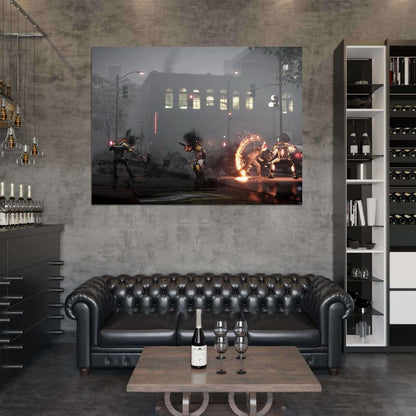 Infamous Second Son Fight Video Game Wall Art Print Poster