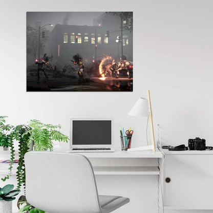 Infamous Second Son Fight Video Game Wall Art Print Poster
