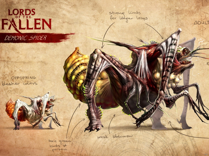 Lords Of The Fallen Demonic Spider Video Game Wall Art Print Poster