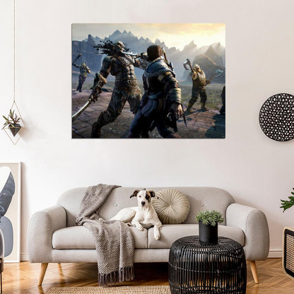 Middle-Earth Shadow Of Mordor Fight Game Wall Art Print Poster