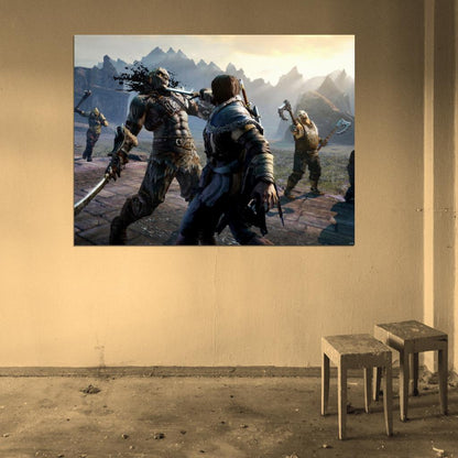 Middle-Earth Shadow Of Mordor Fight Game Wall Art Print Poster