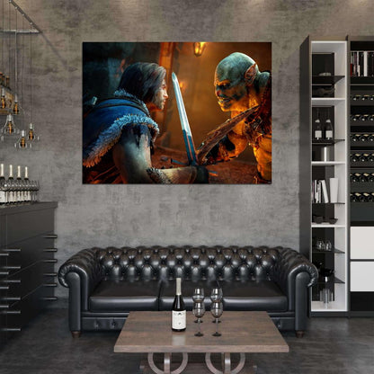 Middle-Earth Shadow Of Mordor Fight Video Game Wall Art Print Poster
