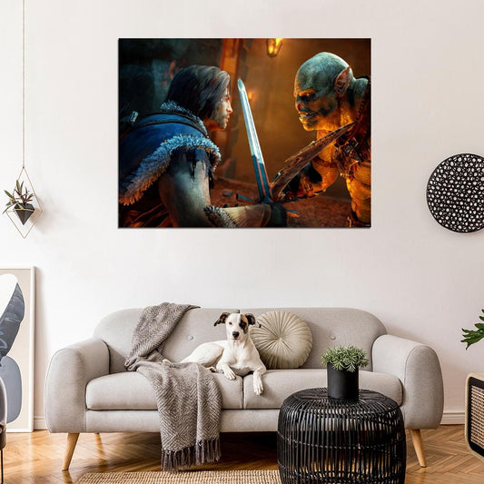 Middle-Earth Shadow Of Mordor Fight Video Game Wall Art Print Poster