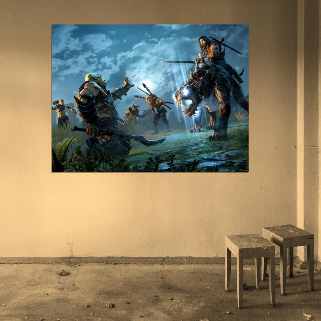 Middle-Earth Shadow Of Mordor Fight Game Wall Art Print Poster