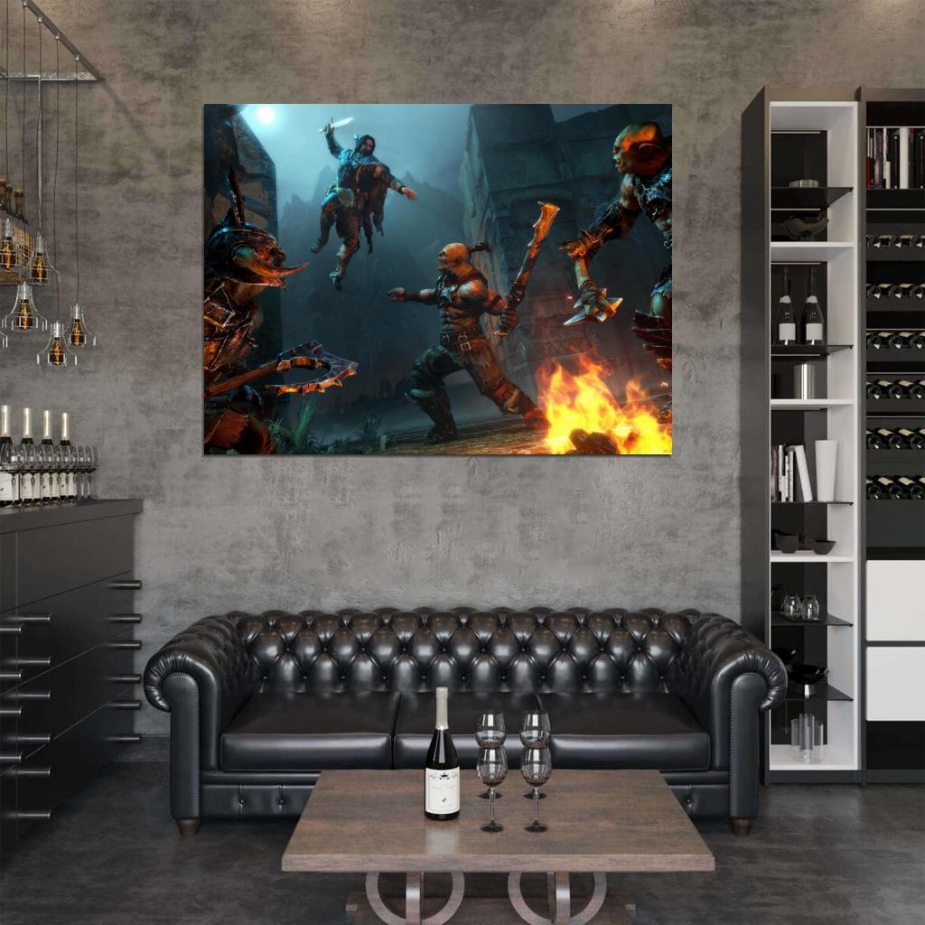 Middle-Earth Shadow Of Mordor Battle Game Wall Art Print Poster