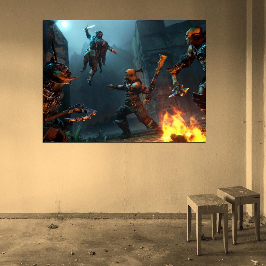 Middle-Earth Shadow Of Mordor Battle Game Wall Art Print Poster