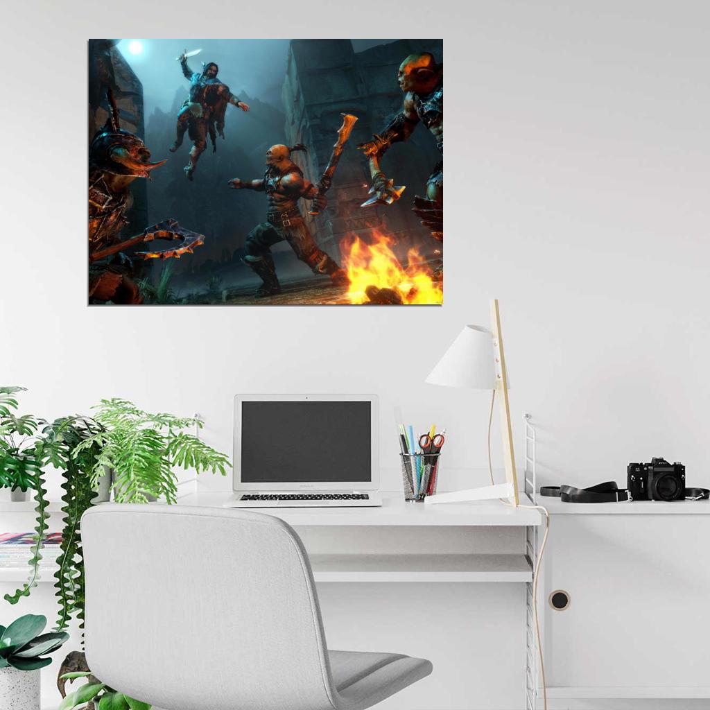 Middle-Earth Shadow Of Mordor Battle Game Wall Art Print Poster