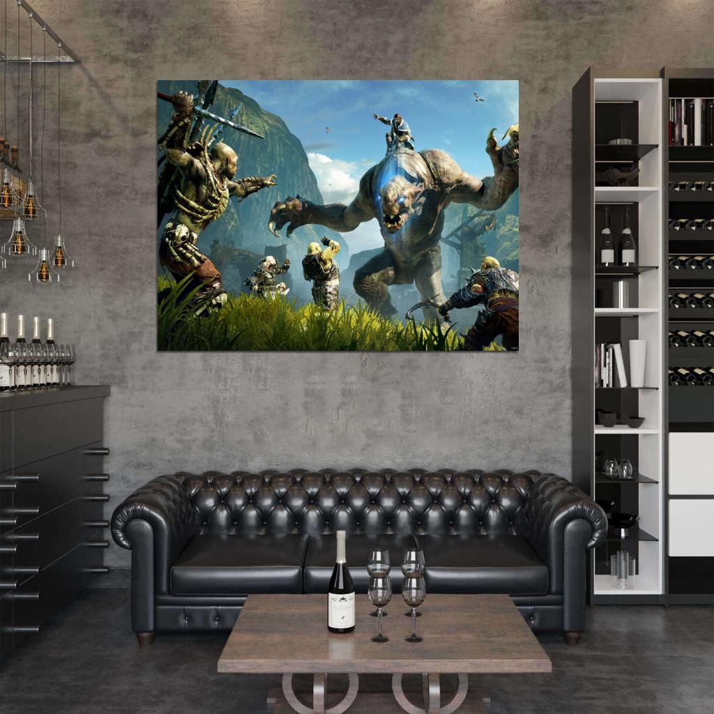 Middle-Earth Shadow Of Mordor Battle Monster Wall Art Print Poster