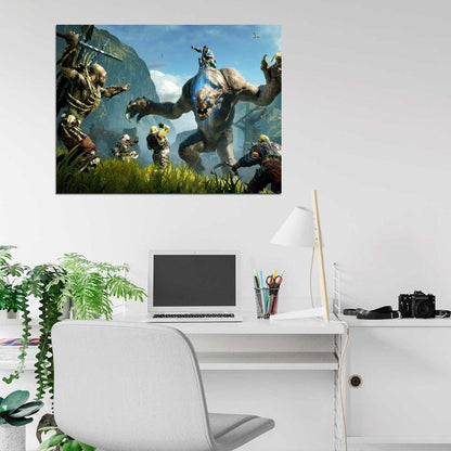 Middle-Earth Shadow Of Mordor Battle Monster Wall Art Print Poster
