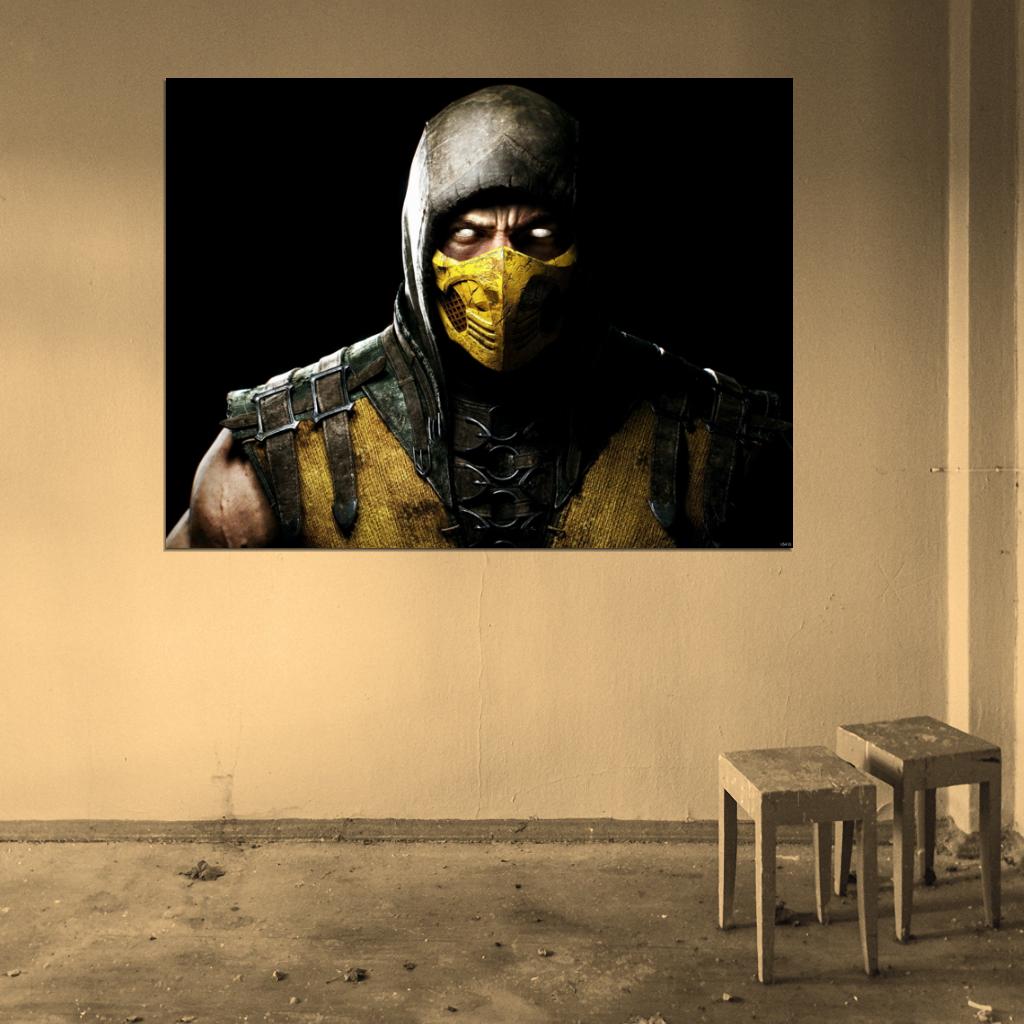 Mortal Kombat X Scorpion Video Game Wall Art Print Poster