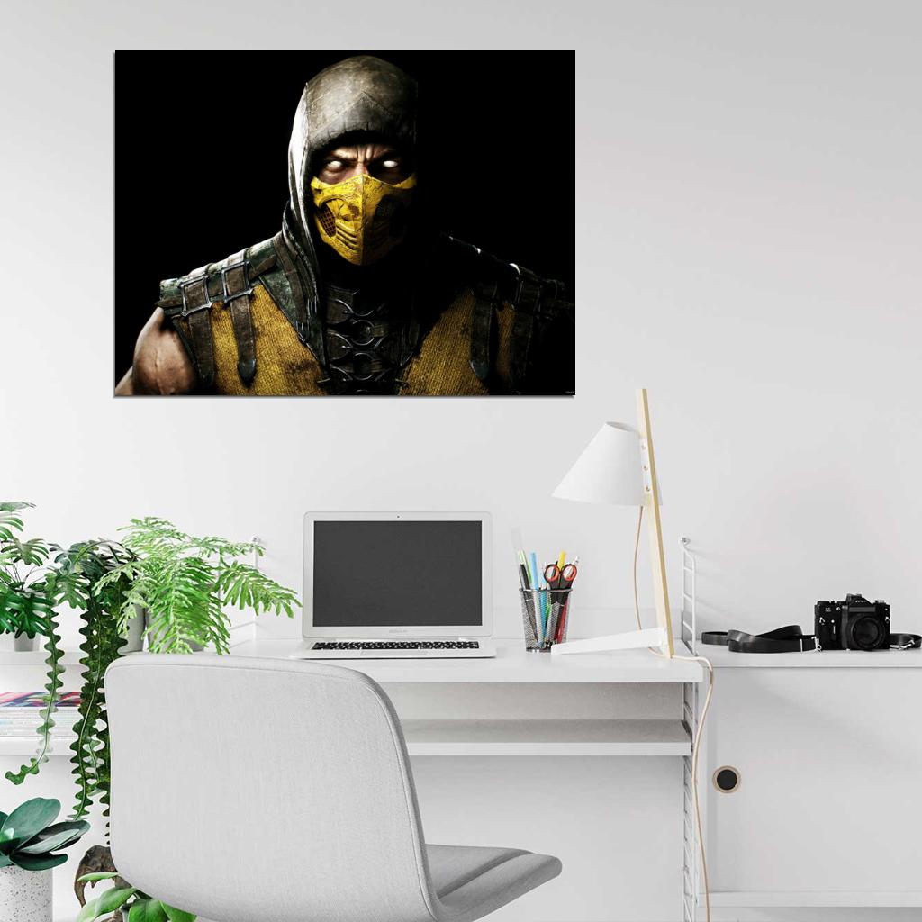 Mortal Kombat X Scorpion Video Game Wall Art Print Poster