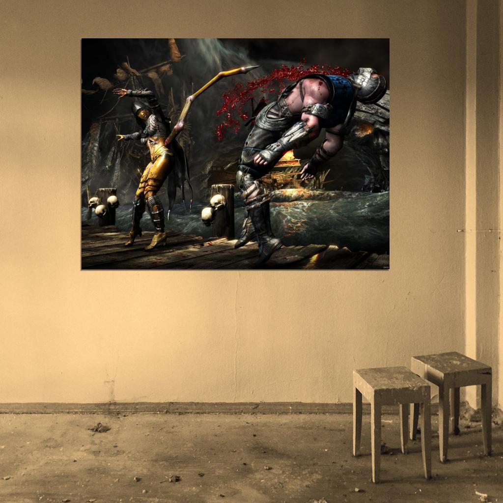 Mortal Kombat X D'Vorah Sub-Zero Fight Game Wall Art Print Poster