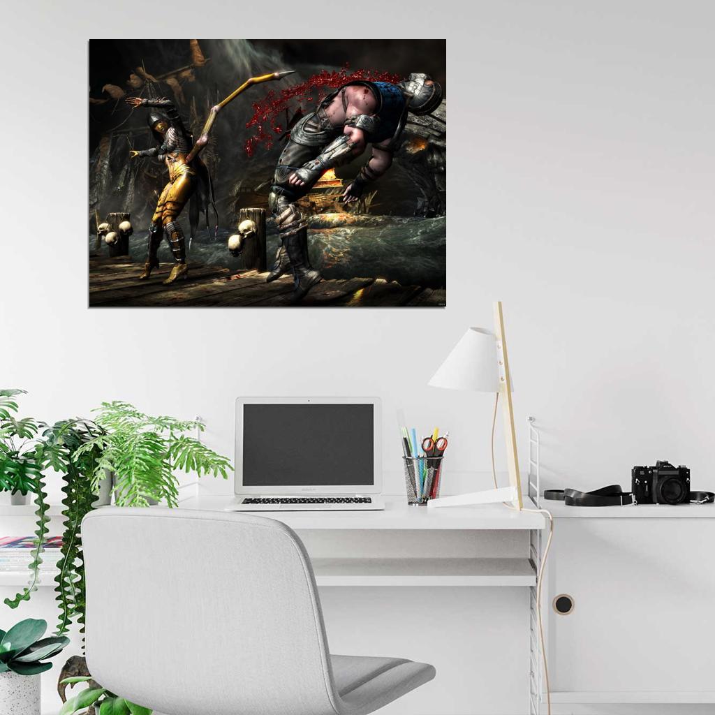 Mortal Kombat X D'Vorah Sub-Zero Fight Game Wall Art Print Poster