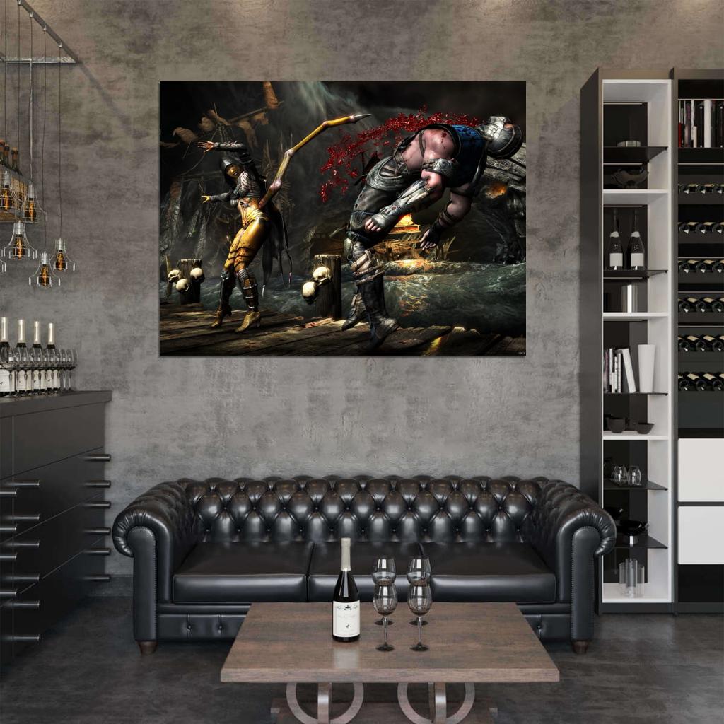 Mortal Kombat X D'Vorah Sub-Zero Fight Game Wall Art Print Poster