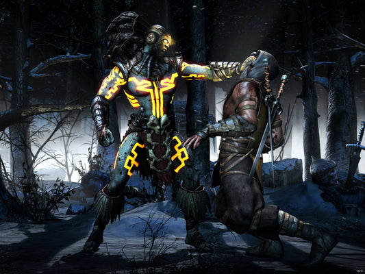 Mortal Kombat X Kotal Kahn Scorpion Fight Game Wall Art Print Poster