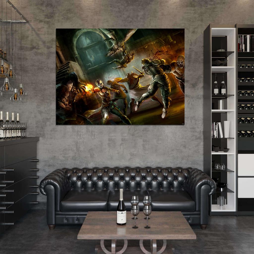Nosgoth Battle Fight Video Game Art Wall Art Print Poster