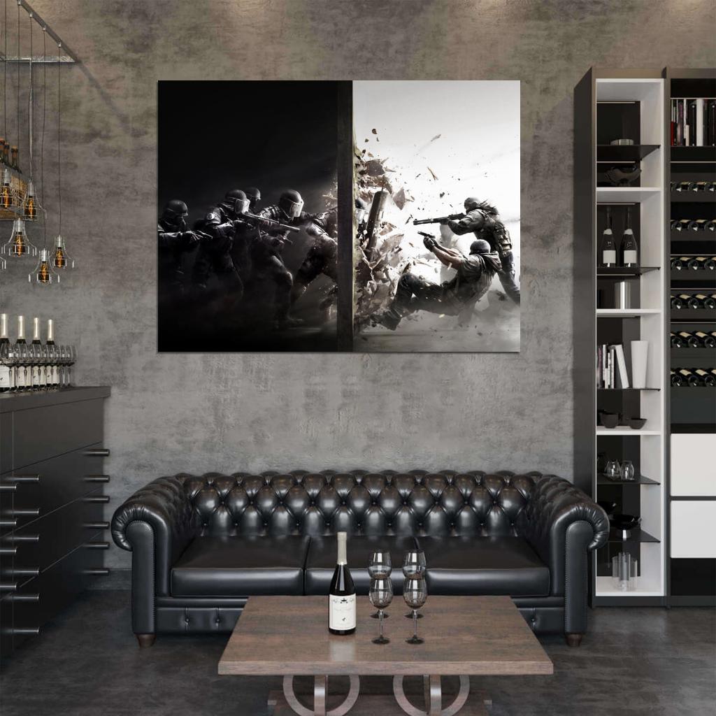 Rainbow Six Siege Fight Battle Video Game Wall Art Print Poster
