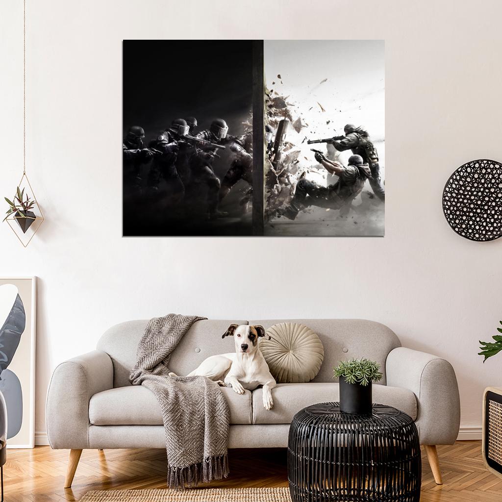 Rainbow Six Siege Fight Battle Video Game Wall Art Print Poster