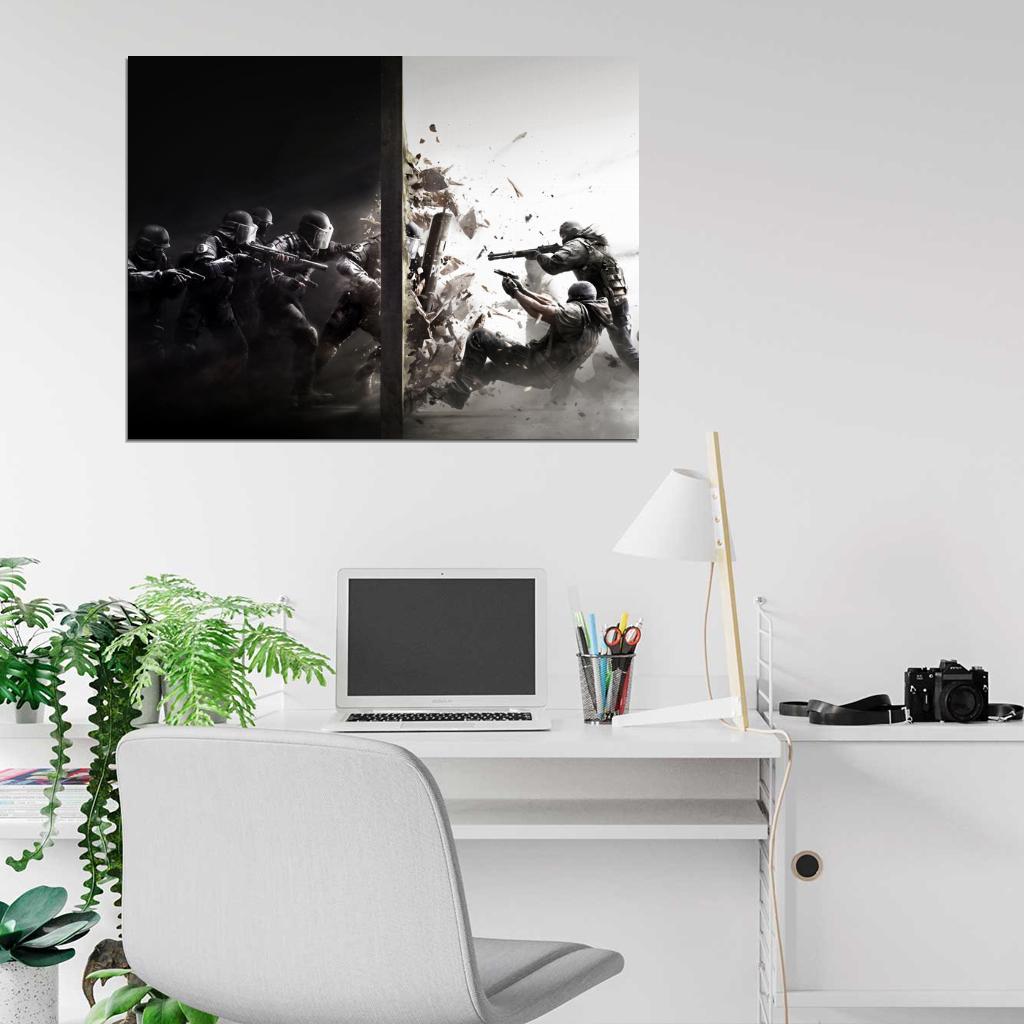 Rainbow Six Siege Fight Battle Video Game Wall Art Print Poster