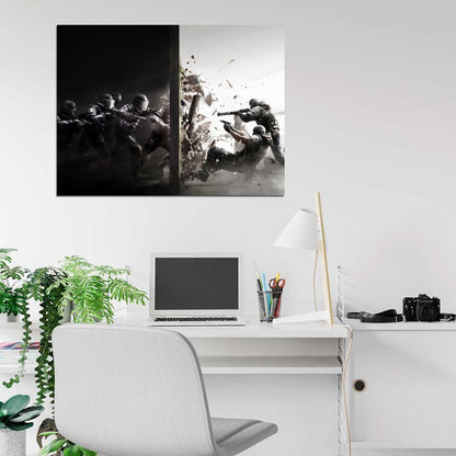 Rainbow Six Siege Fight Battle Video Game Wall Art Print Poster