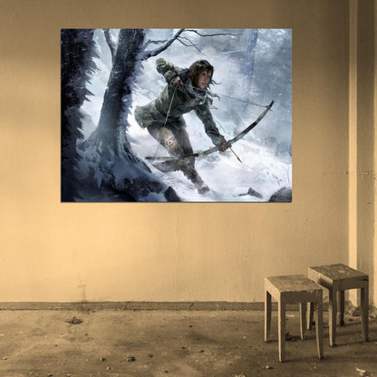 Rise Of The Tomb Raider Lara Croft Bow Art Wall Art Print Poster