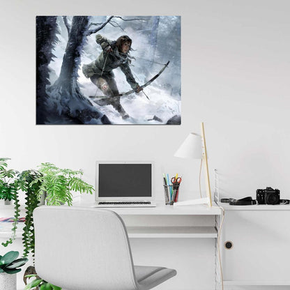 Rise Of The Tomb Raider Lara Croft Bow Art Wall Art Print Poster